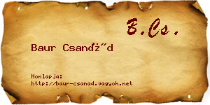 Baur Csanád névjegykártya
